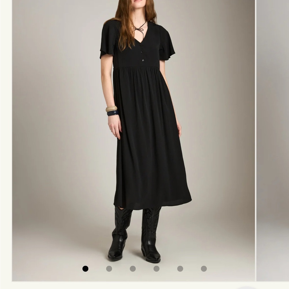 Plenty Black Flutter Sleeve Midi Sundress (Like New)